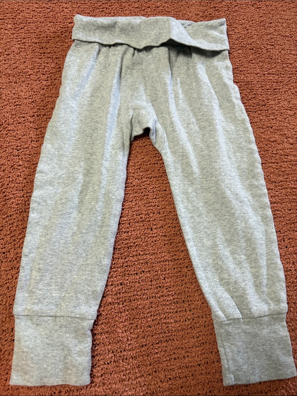okie dokie Light Gray Fold-Over Waist Jogger Pants